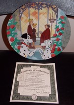 Disney 101 Dalmations &quot;True Love&quot; Plate Bradford Exchange With Certificate New - £23.97 GBP