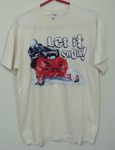 Men NWT Gildan Ivory Snowmobile Short Sleeve T Shirt Size M - £7.13 GBP