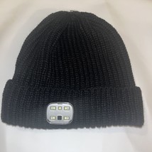 USB Rechargeable LED Beanie Cap Men Women Winter Warmer Knit Cap Light Up Hat - £6.53 GBP