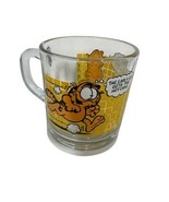 McDonalds Garfield Glass Mug 1978 Yellow The Early Cat Gets the Hotcake ... - €14,47 EUR