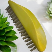 Vtg MCM Yellow Acrylic Vanity Nylon Bristle Nail Brush - $10.28