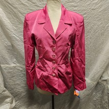Dana Buchman Women&#39;s Pink Cotton/Acetate Blazer Jacket, Size 6 - £47.47 GBP