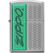 Zippo Lighter - Zippo Logo Rotary Engraving Brushed Chrome - 853929 - $30.56