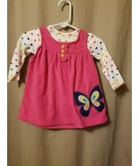 Carter&#39;s - Baby Girls&#39; 2-Piece Top and Pink Butterfly Jumper Size 6M    ... - £4.75 GBP