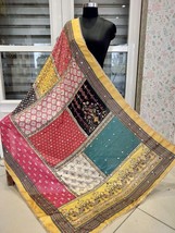 Women Handcrafted Dupatta Mirror &amp; Pearl work digital Print Chiffon NW 5... - £24.49 GBP
