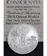 2018 ~ QUEEN WITHIN ~ 1 OZ  SILVER ROUND PROOF-LIKE ~ BU Wth Coa Silver ... - £56.65 GBP