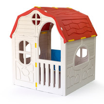 Kid&#39;S Cottage Foldable Plastic Toddler Outdoor Playhouse - £147.25 GBP