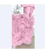 3D flower tied layered Floor length skirt Quinceanera dress luxury eveni... - $198.00