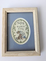 Nursing Is The Gentle Art Of Caring Lynn Parker Creative Calligraphy Framed 80s - £15.88 GBP