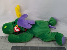 Ty Pillow Pals Antlers Moose Plush Green Purple Antlers Stuffed Animal Toy - $14.95