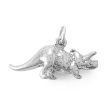 3D Triceratops Dinosaur Charm 925 Sterling Silver Bracelet Pendant Jewelry Gifts - £50.29 GBP