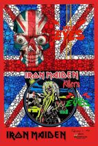 RARE Vintage Iron Maiden Killers Green Eyes, 20x30 Poster Die Cut Circle - $227.70