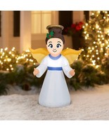 Holiday Time 3.5ft Angel Inflatable Christmas Yard Decor Lights Up - $32.66