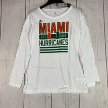 Miami Hurricanes NCAA Adidas Small White Sweatshirt New Women - $27.90 CAD