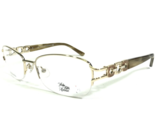 Saks Fifth Avenue Eyeglasses Frames 276 0DK7 Gold Horn Rectangular 55-17... - $46.59