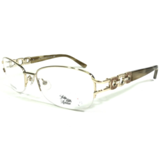 Saks Fifth Avenue Eyeglasses Frames 276 0DK7 Gold Horn Rectangular 55-17-135 - £34.99 GBP