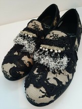 Leur Logette Kids Love Gaite Shoes Lace Pearl Black Lace Loafers Japan 7... - $997.77