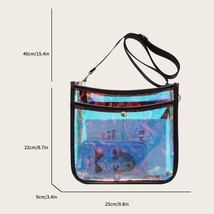 Women Handbags Hobo  Bags Colorful Transparent Satchel Bags Strap Crossbody Bags - £50.99 GBP