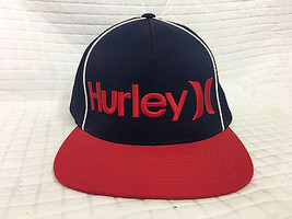 HURLEY Flat bill Snap Back Hat One Ten 110 Flexfit Skater Surf Streetwear - $12.86