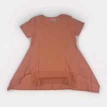 LOGO Lori Goldstein Tunic Dress A263296 Sz S Orange 100% Cotton Short Sl... - $462.19 MXN