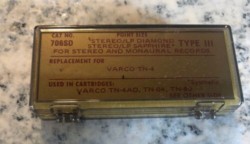 RECOTON 706-SD Type 3 Hand Polished Diamond Stylus NOS Vtg Replacement Needle Item image 7