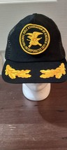 Vintage NRA Men Mesh Hat Cap Gold Leaf - £4.73 GBP