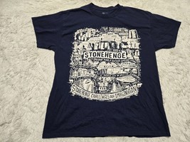 English Heritage Stonehenge L T-Shirt Words All-Over History Pagan Imagination - £11.19 GBP