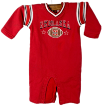 Nebraska Huskers Baby Size 6-9M One Piece Outfit Thick Knit Boys Girls Vintage - £29.68 GBP