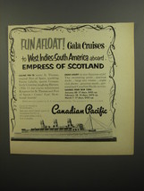 1952 Canadian Pacific Cruise Ad - Fun Afloat! Gala Cruises to West Indies - £14.78 GBP