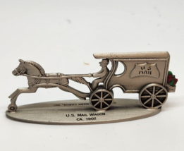 1981 Hallmark Little Gallery Pewter US Mail Horse and Wagon Sentimental Journey - £7.67 GBP