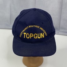 Top Gun Navy Blue Snap Back Hat Cap Made By KC Wool Blend - £20.71 GBP