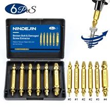 NINDEJIN 4/5/6pcs Damaged Screw Extractor Drill Bit Extractor Drill Set ... - £31.15 GBP