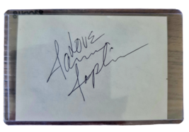 Janis Joplin Autographed Vintage 3x4 Signature Card COA #JJ49735 - £1,490.66 GBP