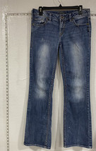 Silver Bootcut Jeans Womens Size 30x31 Blue Jeans Splatter Paint Distressed - $24.29