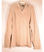 James Perse Mens Cable Knit Cotton Sweater LS Beige Size 5 - $297.00