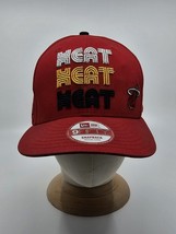 Miami Heat New Era Snapback Hat Cap Red HWC Medium Large NBA - $19.99