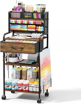 Sturdy 3-Tier Art &amp; Craft Cart - Effortless Organization with Locking Wh... - $132.61