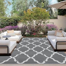 Outdoor Area Rugs For Patio 6X9 Ft - Reversible Outside Carpet, Stain & Uv Resis - £70.33 GBP