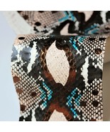 Asia Snake Skin Hide Leather Snakeskin Craft Supply Python Print Antique... - $21.29+