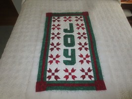 Hand Crafted JOY Cotton WALL HANGING or TABLE TOPPER to Bind - 21 1/2&quot; x... - $16.00