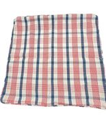 Lauren Ralph Lauren Plaid Pillow Cover Coral Red Blue 20 x 20 Square Vin... - $450.71 MXN