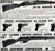 Mars Equipment Corp Mauser Rifles 1964 Advertisement Chicago Illinois DWEE15 - £15.44 GBP