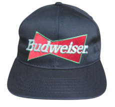 Vintage Budweiser Logo Cap Strapback Black Gray 1990s USA - NEW - €11,09 EUR