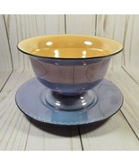 Vintage Noritake Blue &amp; Peach Luster Bowl &amp; Unerplate Raised Dots. - £8.59 GBP