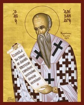 10 1/4&quot; Sant&#39;Alessandro Patriarca di Costantinopoli icona greco-ortodoss... - $24.71