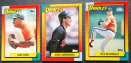 1990 Topps Traded Baltimore Orioles Team Set of 3 Baseball Cards - £1.56 GBP