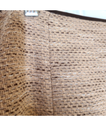 A-Line Skirt 20W Frayed Hem Context Woman Textured Lined Tan Brown Silve... - $314.28 MXN