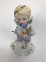 Tender Hearts Candle Angel Cherub Porcelain Figurine &quot;Guiding Light&quot; Bronson - £5.25 GBP