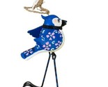 Ganz Blue Bird Rhinestone Bird Hanging Ornament with Wire Legs 5 inch - $6.73