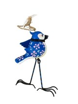 Ganz Blue Bird Rhinestone Bird Hanging Ornament with Wire Legs 5 inch - $6.73